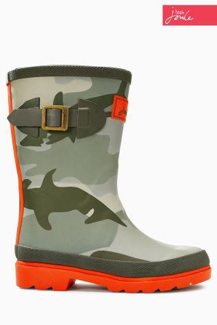 Black Little Joule Camo Welly